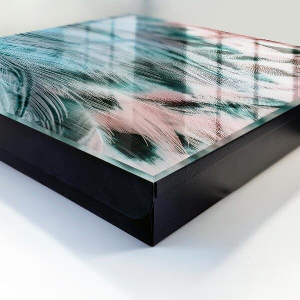 Key cabinet for wall Pastel feathers