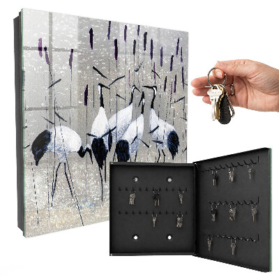 Key cabinet for wall Cranes and reeds