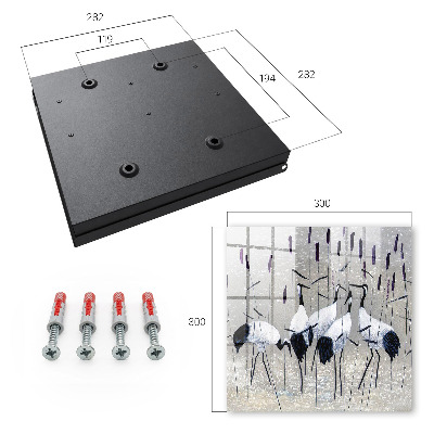 Key cabinet for wall Cranes and reeds