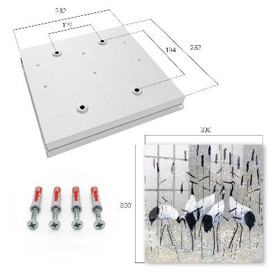 Key cabinet for wall Cranes and reeds