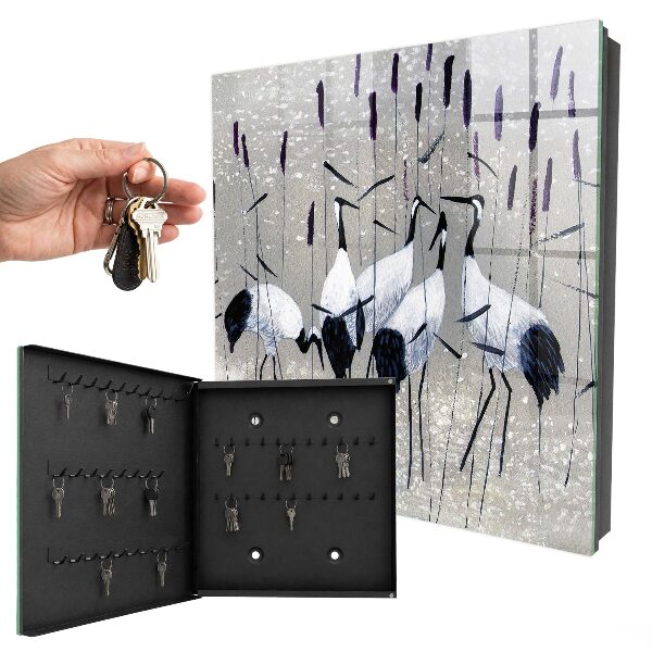 Key cabinet for wall Cranes and reeds