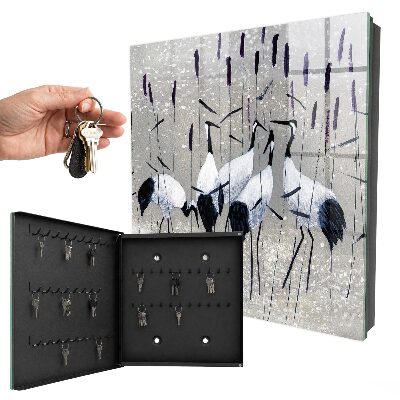 Key cabinet for wall Cranes and reeds