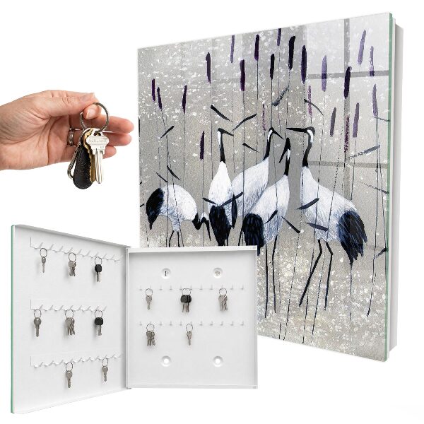 Key cabinet for wall Cranes and reeds
