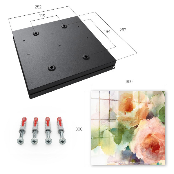 Key storage box Watercolor flowers