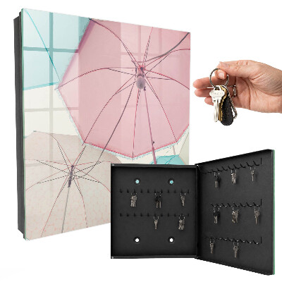 Key storage box Pastel umbrellas