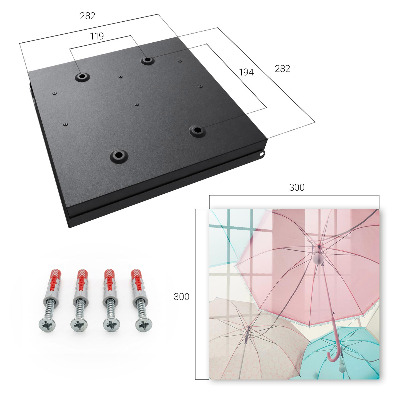 Key storage box Pastel umbrellas