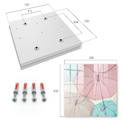 Key storage box Pastel umbrellas