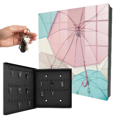 Key storage box Pastel umbrellas