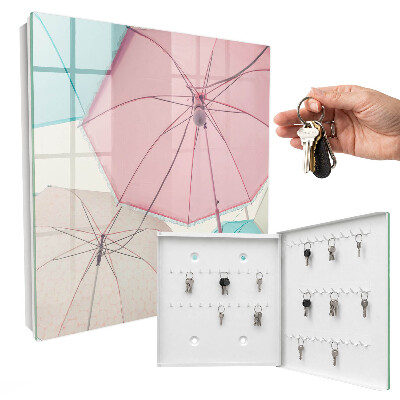 Key storage box Pastel umbrellas