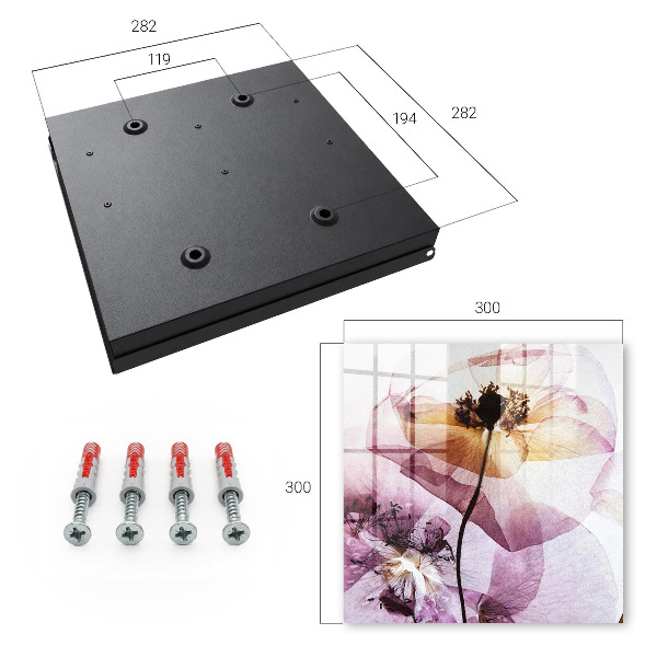 Key cabinet for wall Floral elegance