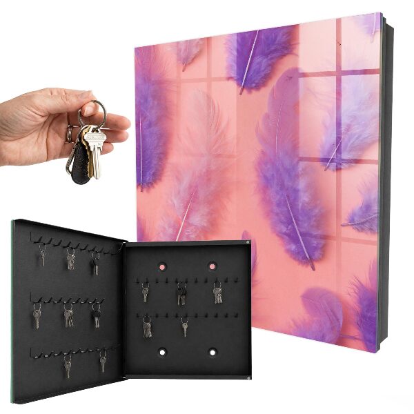 Key box Purple feathers
