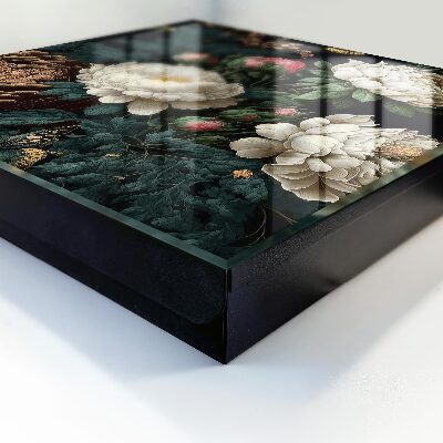Key cabinet for wall Peony flowers