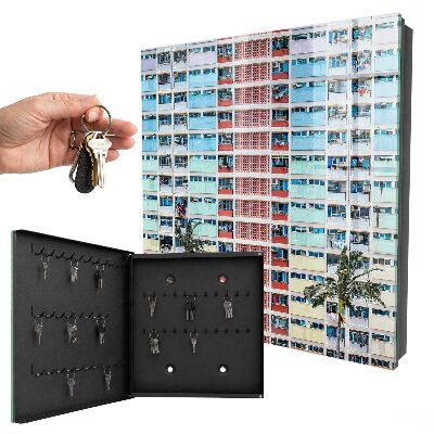 Key cabinet for wall Colorful architecture