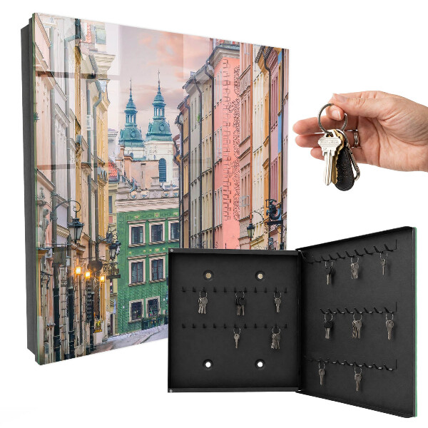 Key storage box Colorful residential buildings