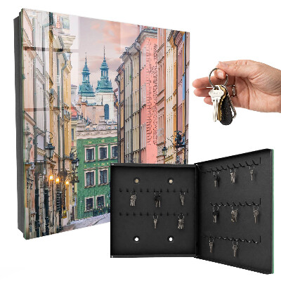 Key storage box Colorful residential buildings