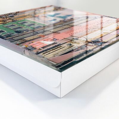 Key storage box Colorful residential buildings
