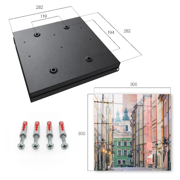 Key storage box Colorful residential buildings