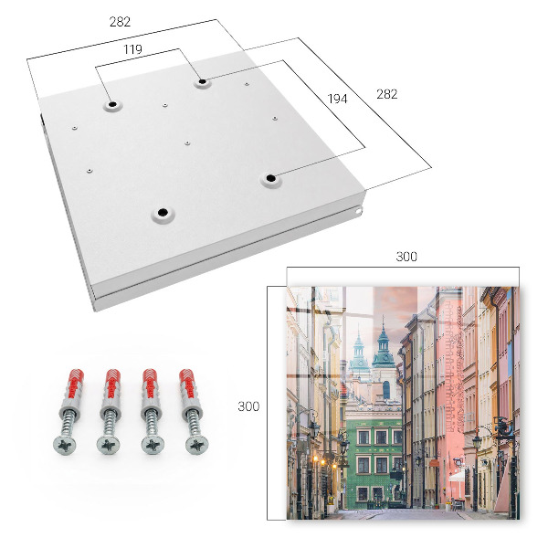 Key storage box Colorful residential buildings
