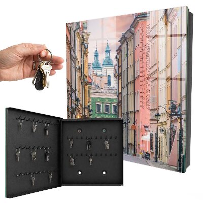 Key storage box Colorful residential buildings