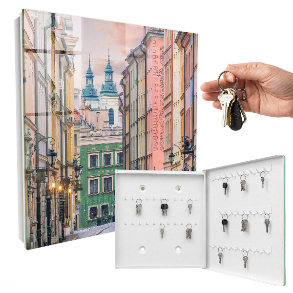 Key storage box Colorful residential buildings