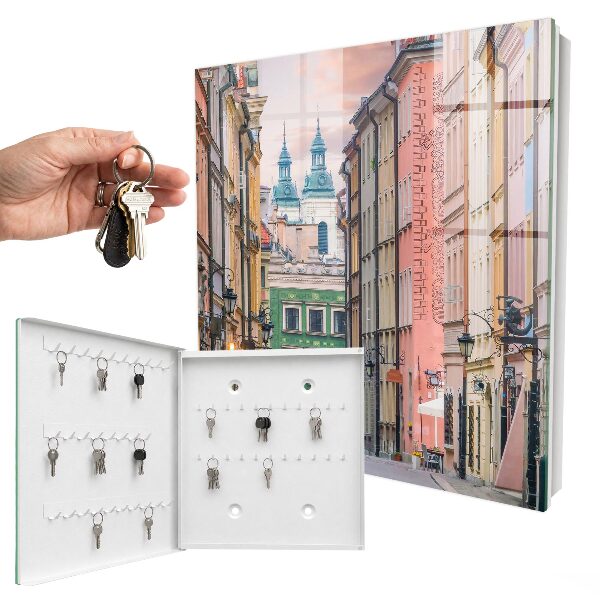 Key storage box Colorful residential buildings