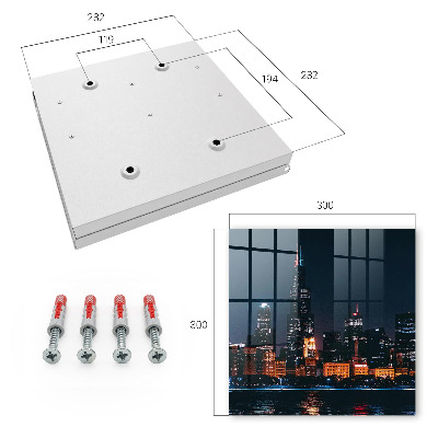 Key cabinet for wall City at night