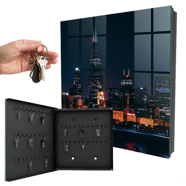 Key cabinet for wall City at night