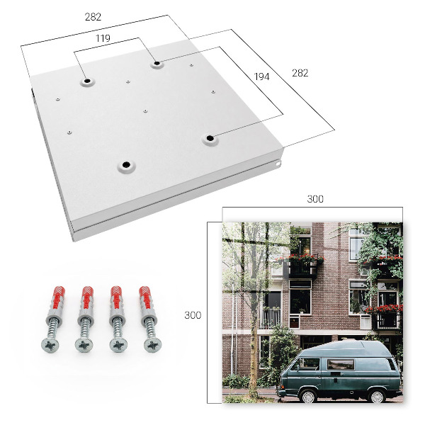 Key storage box Urban landscape