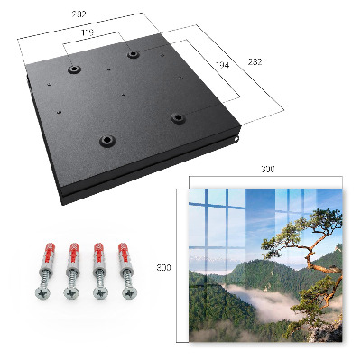 Key cabinet for wall Mountain landscape