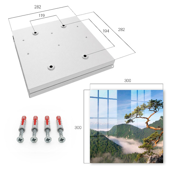 Key cabinet for wall Mountain landscape