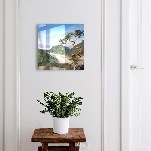 Key cabinet for wall Mountain landscape