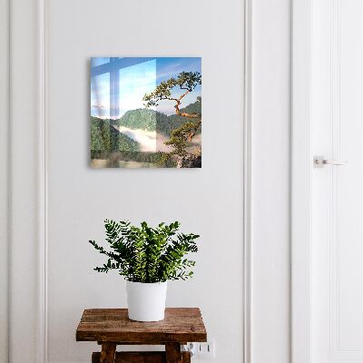 Key cabinet for wall Mountain landscape