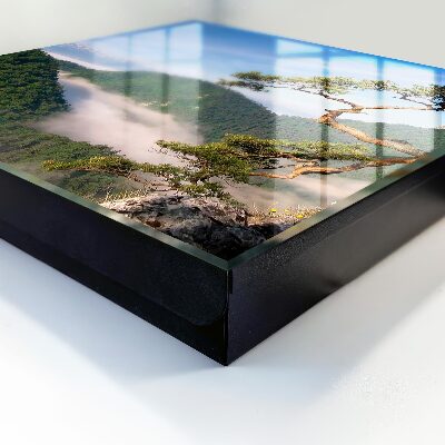 Key cabinet for wall Mountain landscape
