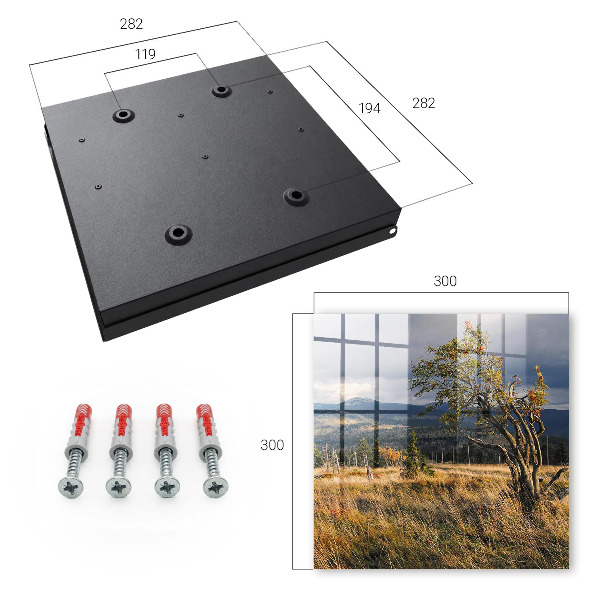Key storage box Autumn landscape
