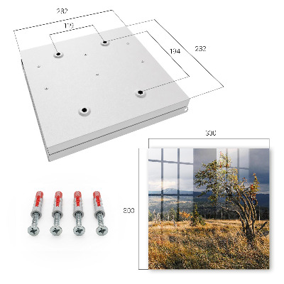 Key storage box Autumn landscape