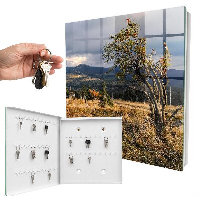 Key storage box Autumn landscape