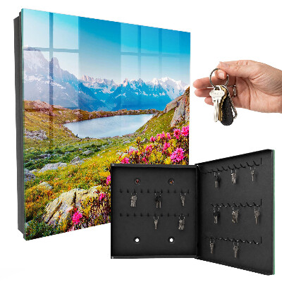 Key cabinet for wall Mountain landscape