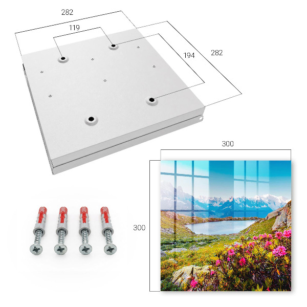 Key cabinet for wall Mountain landscape