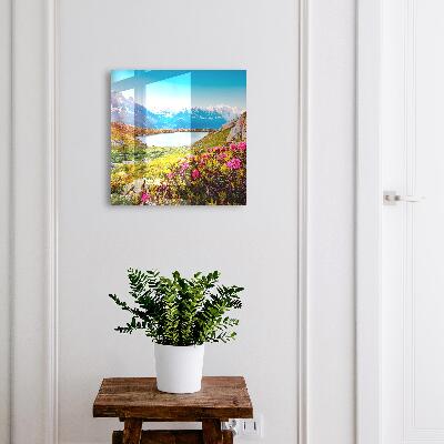 Key cabinet for wall Mountain landscape