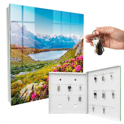 Key cabinet for wall Mountain landscape