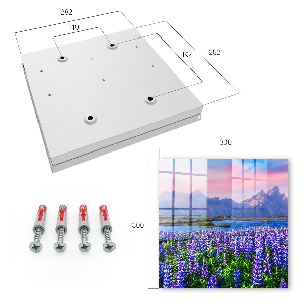 Key storage box Mountain landscape