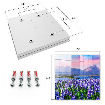 Key storage box Mountain landscape