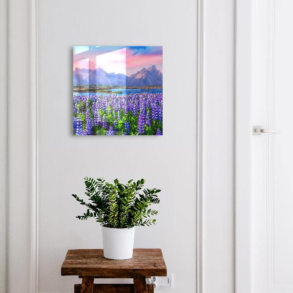 Key storage box Mountain landscape