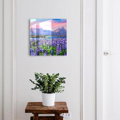Key storage box Mountain landscape