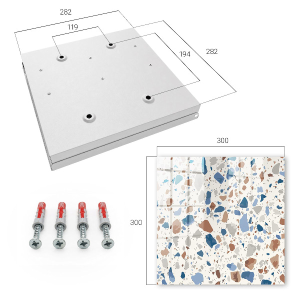 Key cabinet for wall Stone mosaic