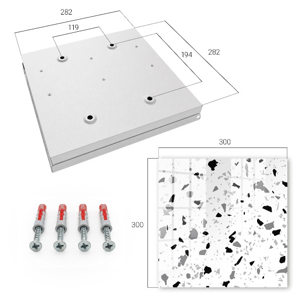 Key box Monochromatic terrazzo