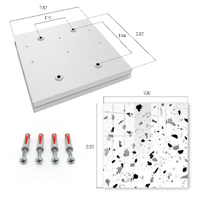 Key box Monochromatic terrazzo