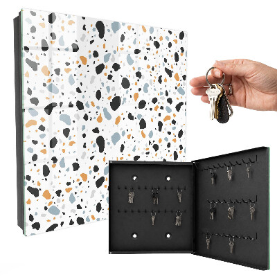 Key storage box Terrazzo pattern