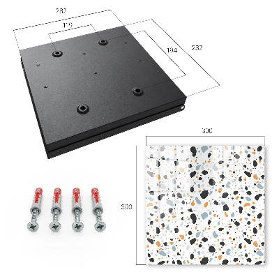 Key storage box Terrazzo pattern