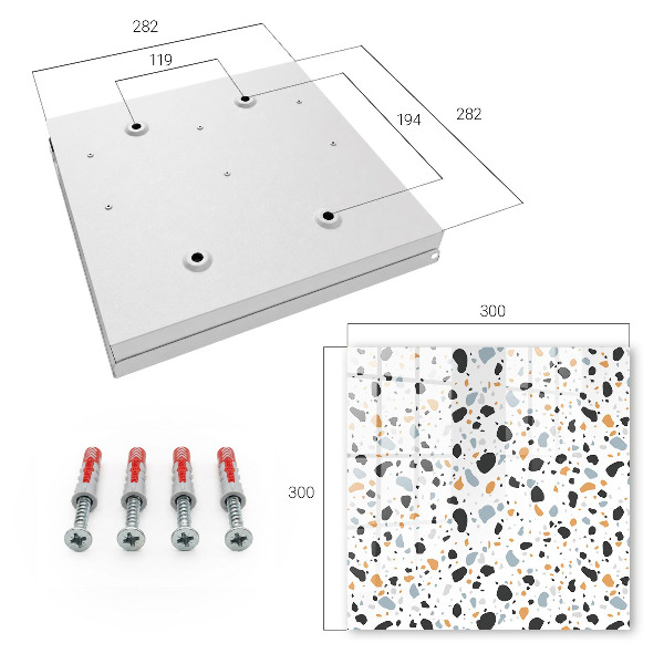 Key storage box Terrazzo pattern